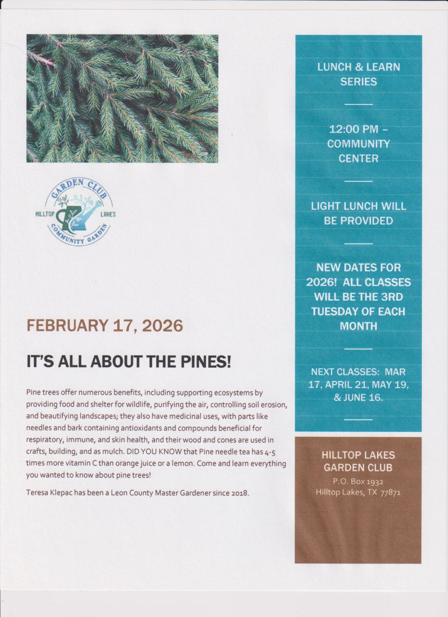 Garden Club Lunch 'n Learn 2/17/26